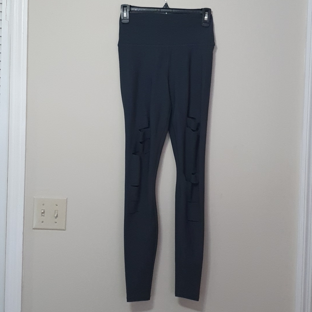 Alo Yoga High Rise Ripped Warrior Leggings